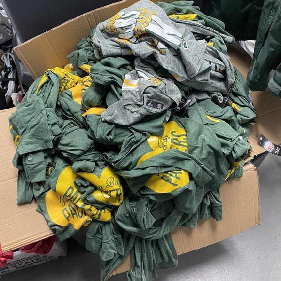 lot of 25 green bay packers shirts nfl football